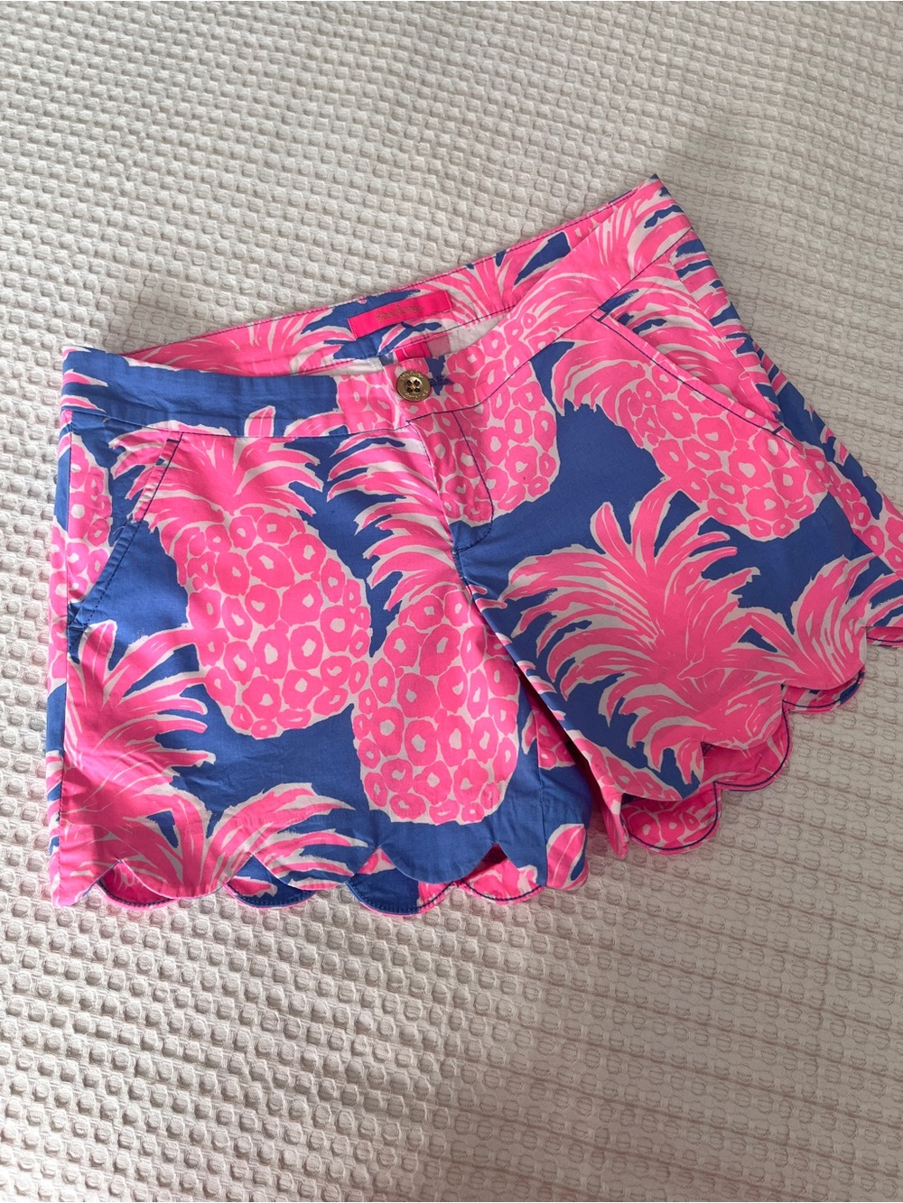 NWOT Lilly Pulitzer BUTTERCUP Shorts LITTLE FLAMENCO Womens 2 Pink Pineapple